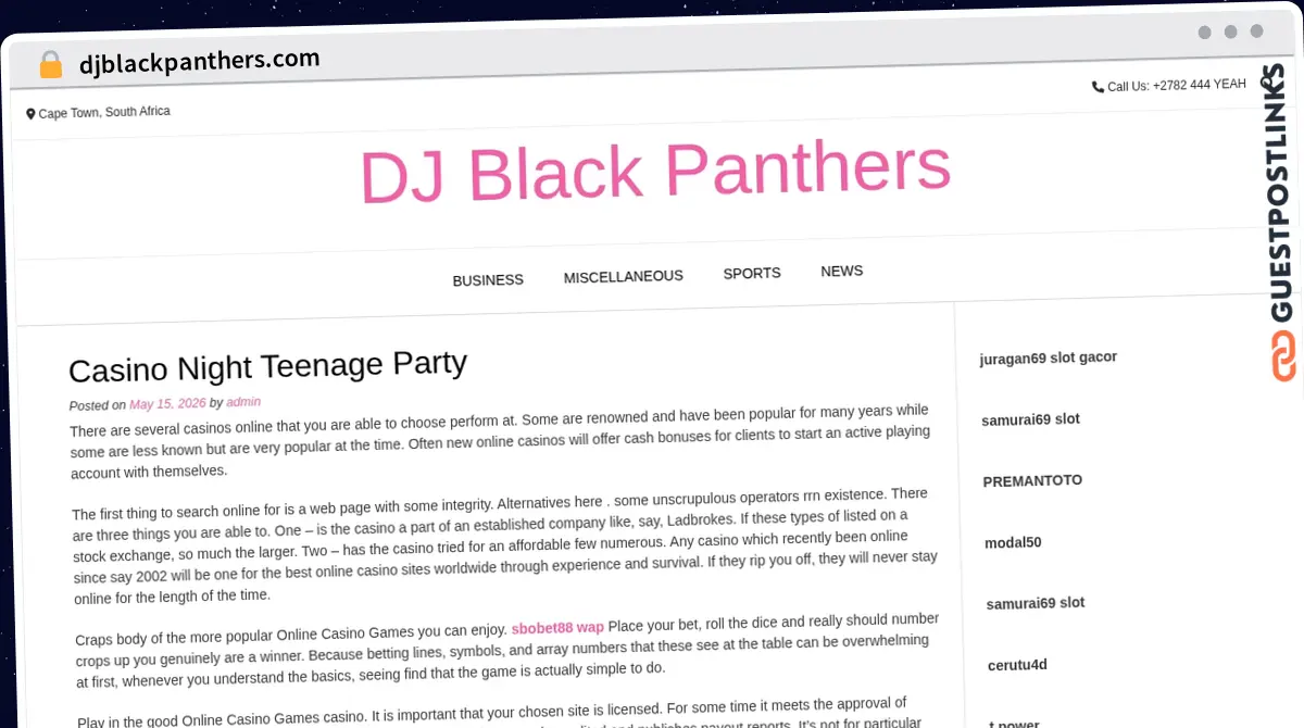 Publish Guest Post on djblackpanthers.com