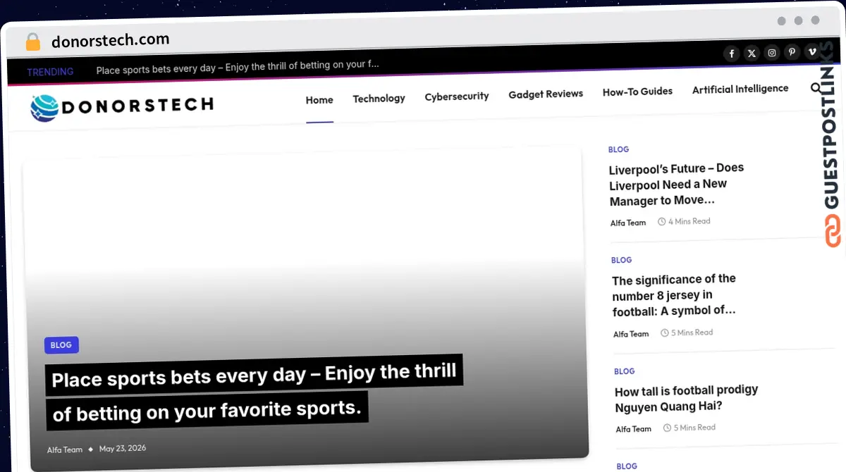Publish Guest Post on donorstech.com