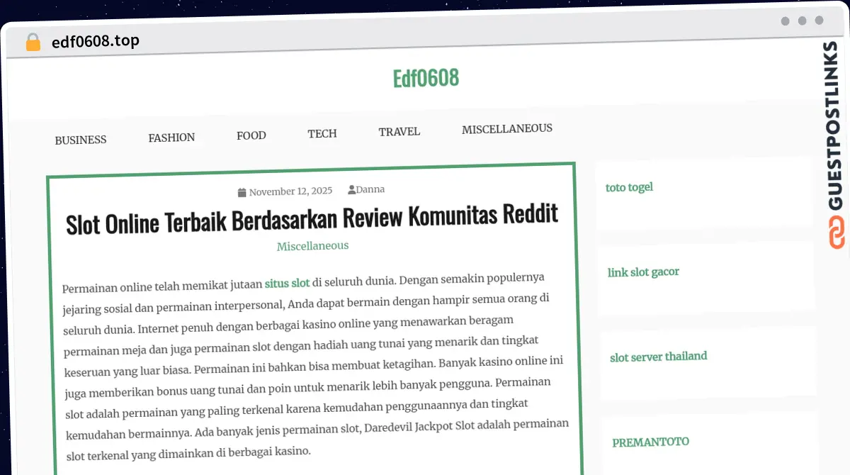 Publish Guest Post on edf0608.top