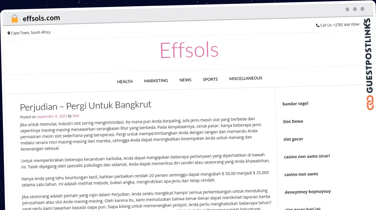 Publish Guest Post on effsols.com