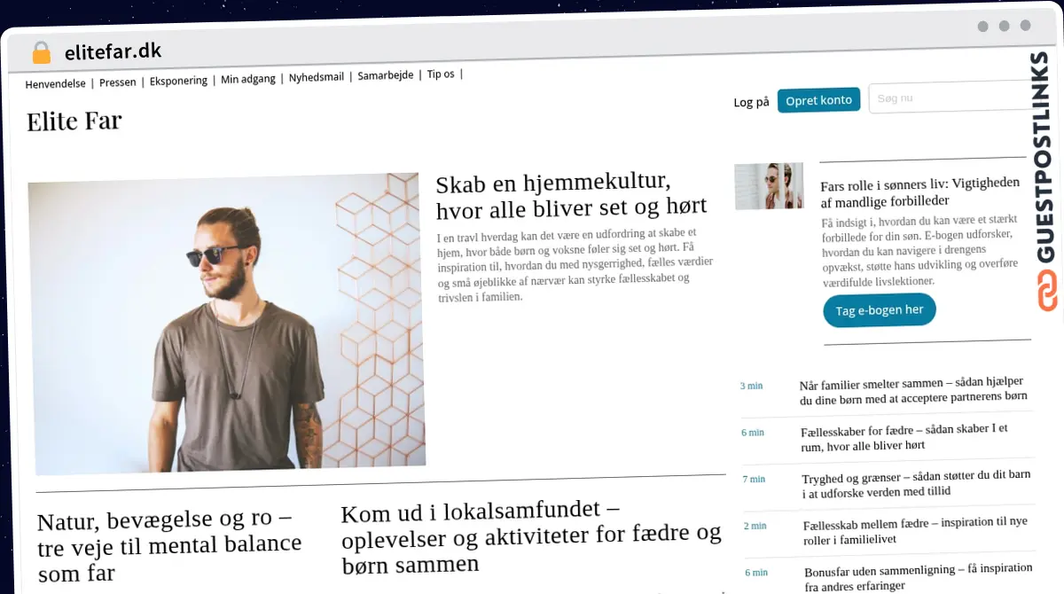 Publish Guest Post on elitefar.dk