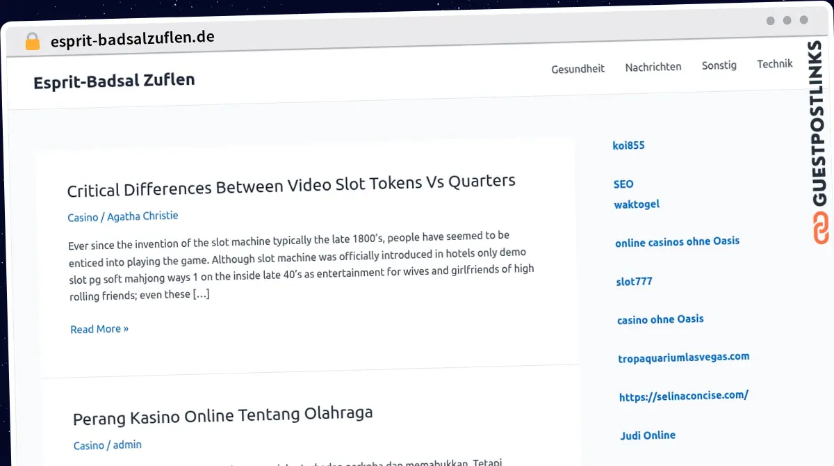 Publish Guest Post on esprit-badsalzuflen.de