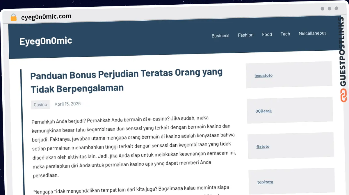 Publish Guest Post on eyeg0n0mic.com