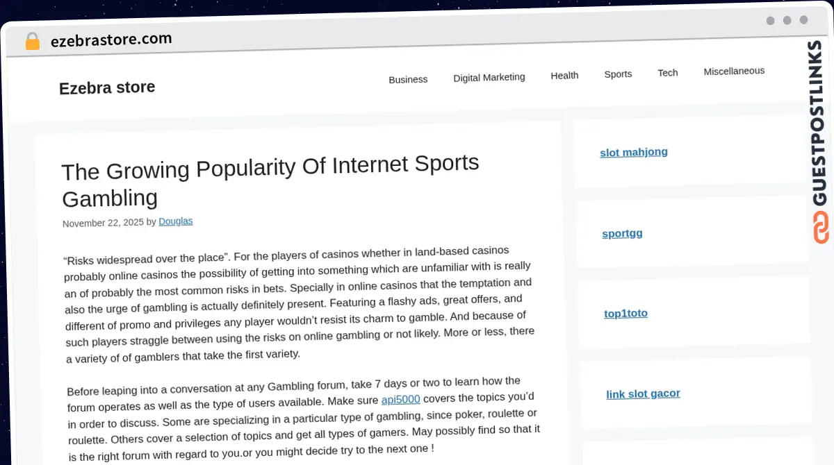 Publish Guest Post on ezebrastore.com