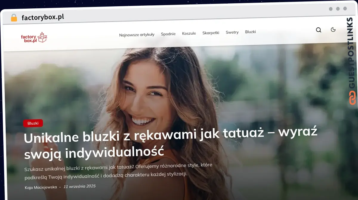 Publish Guest Post on factorybox.pl