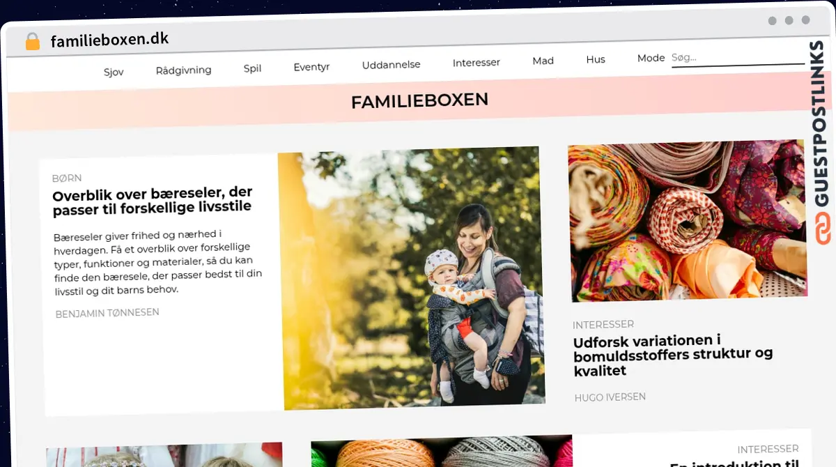 Publish Guest Post on familieboxen.dk
