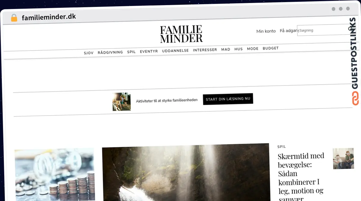 Publish Guest Post on familieminder.dk