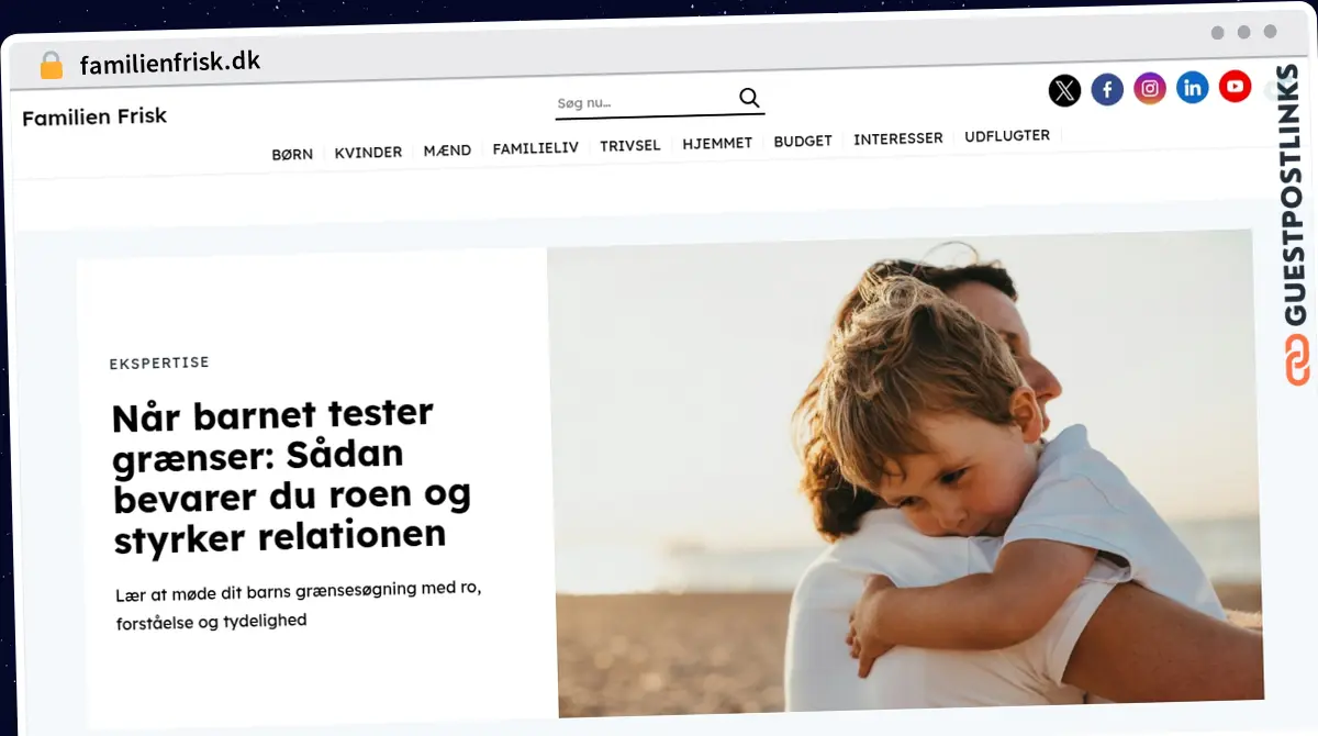 Publish Guest Post on familienfrisk.dk