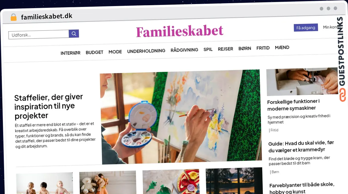 Publish Guest Post on familieskabet.dk