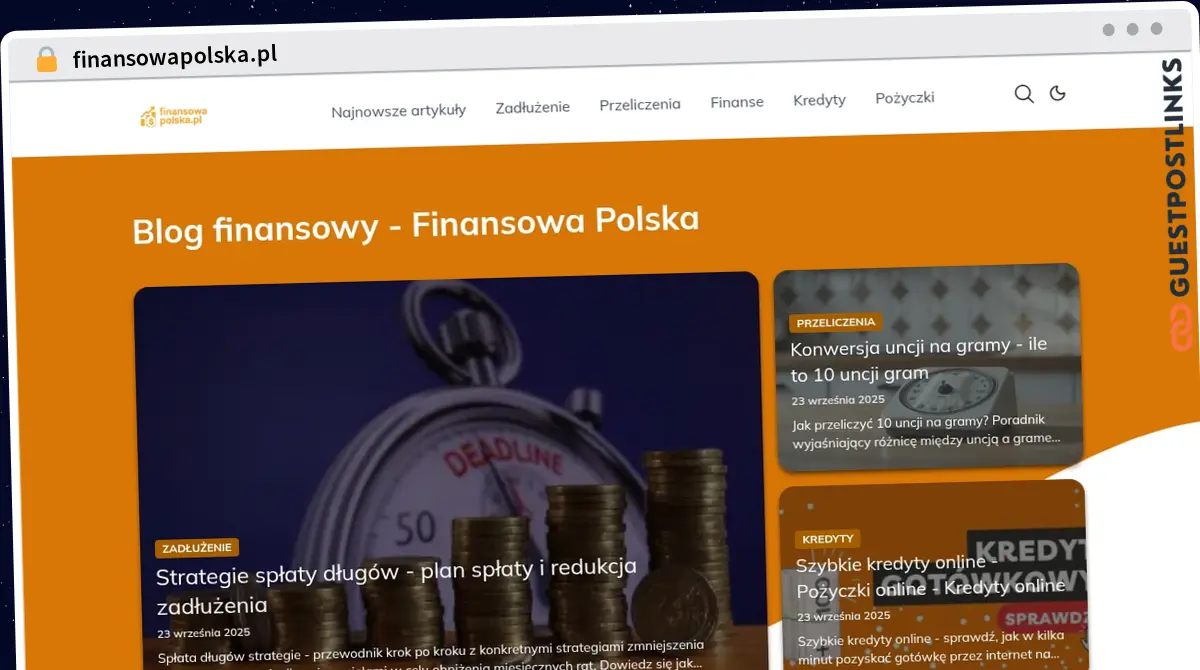 Publish Guest Post on finansowapolska.pl