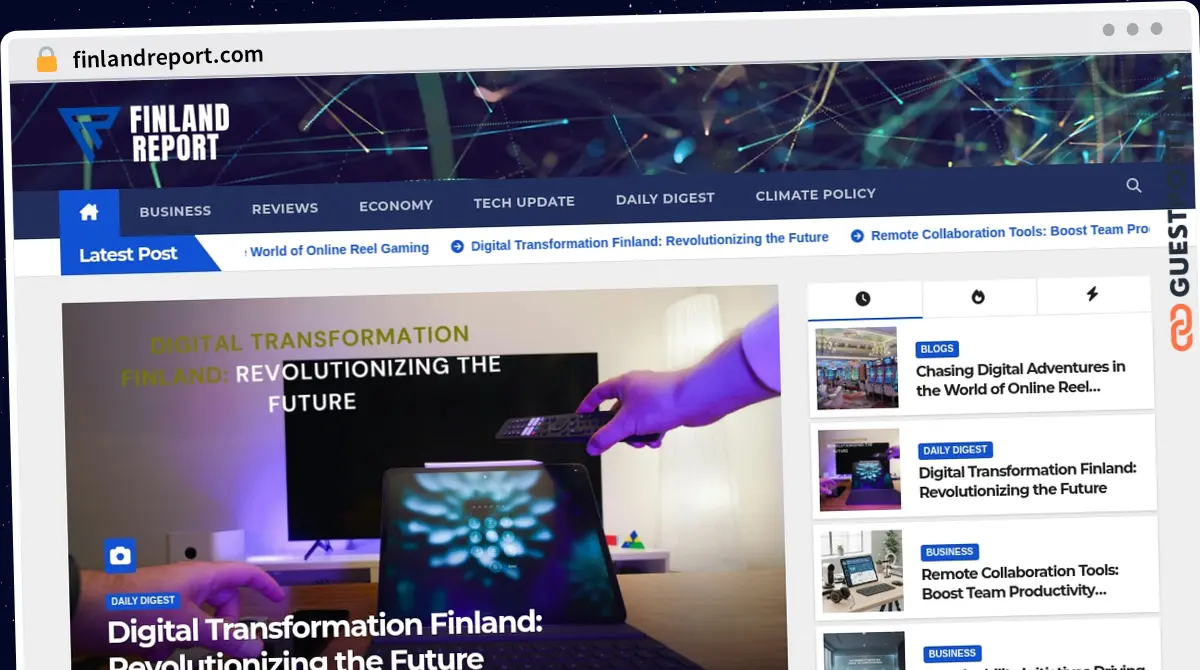 Publish Guest Post on finlandreport.com