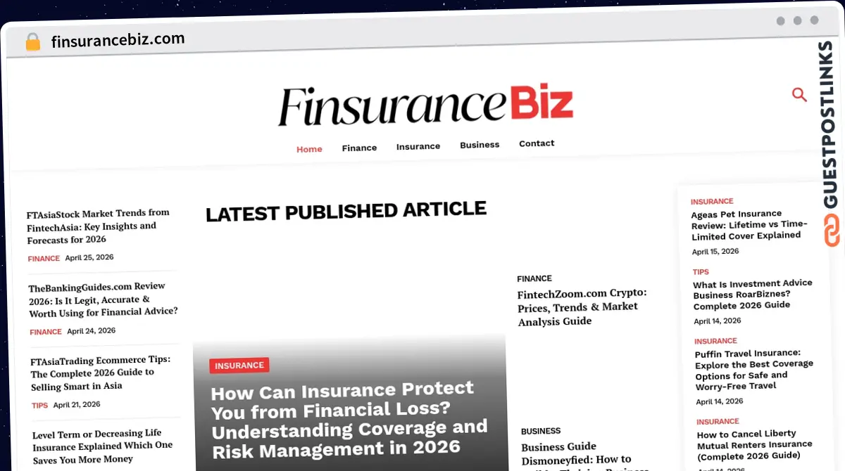 Publish Guest Post on finsurancebiz.com
