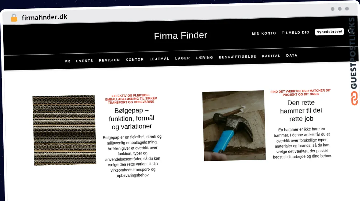 Publish Guest Post on firmafinder.dk