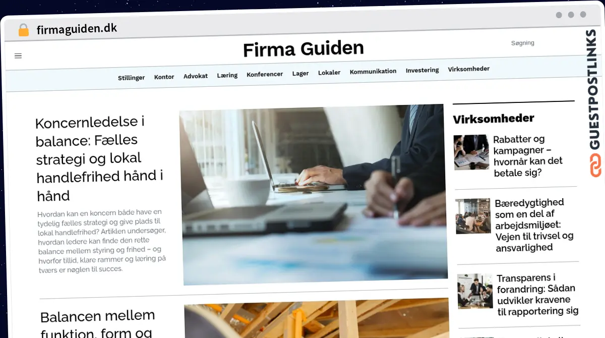 Publish Guest Post on firmaguiden.dk