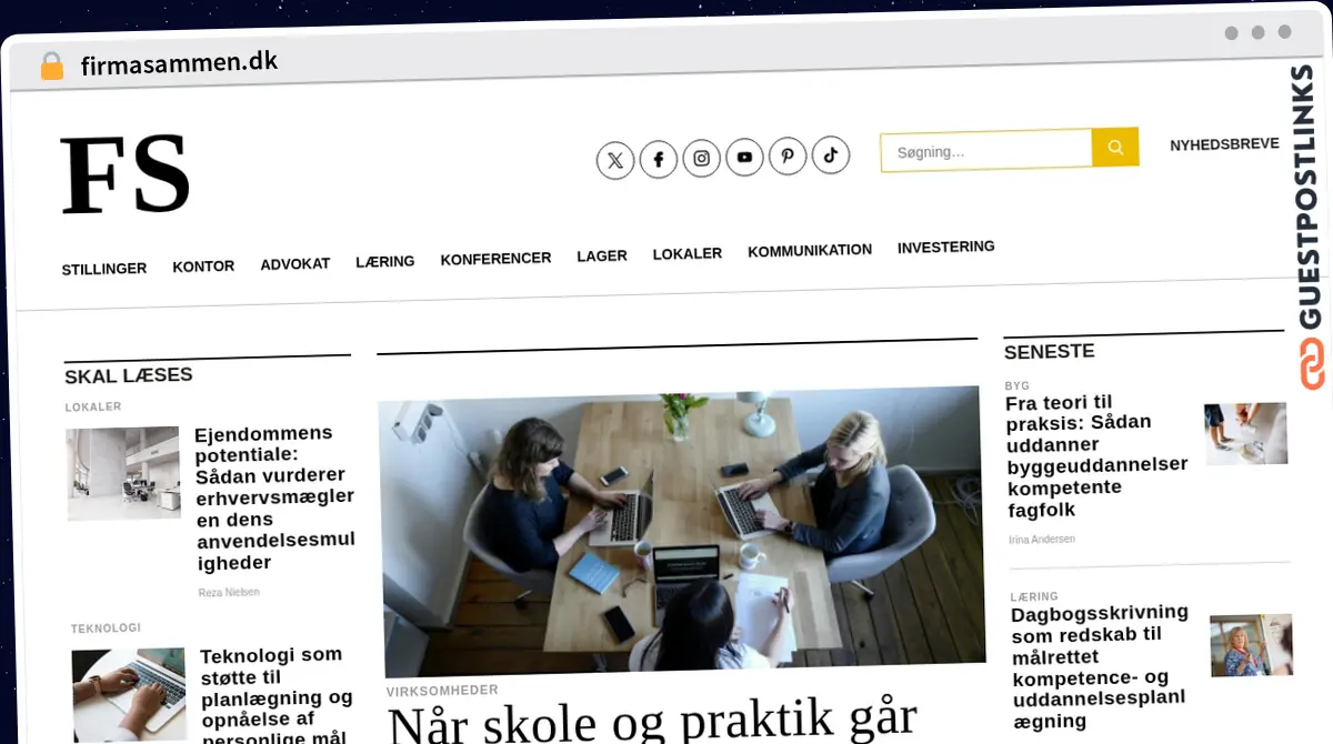 Publish Guest Post on firmasammen.dk