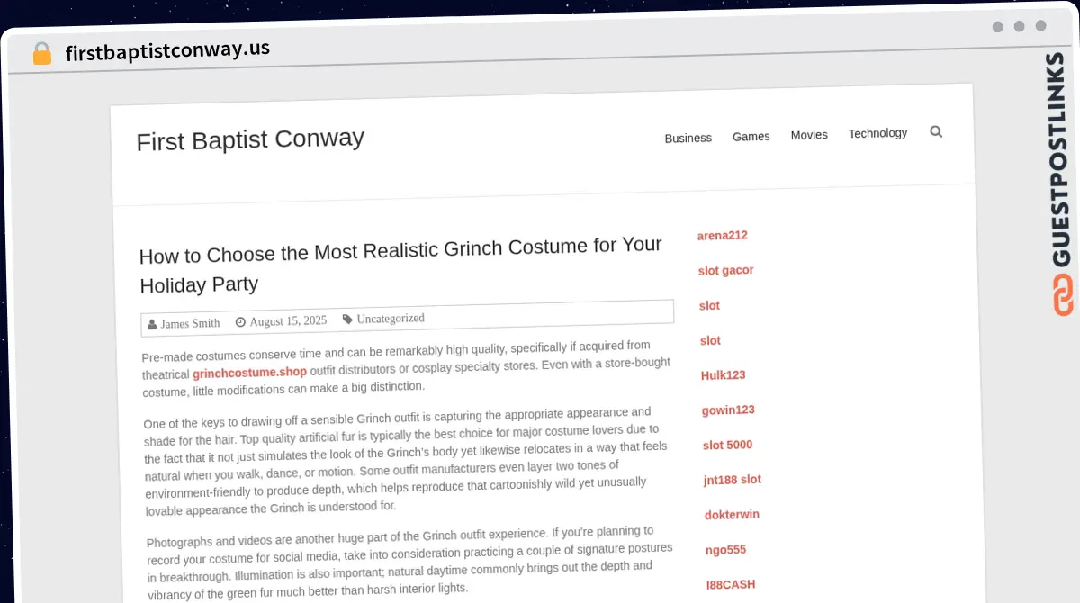 Publish Guest Post on firstbaptistconway.us
