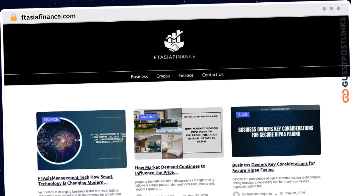 Publish Guest Post on ftasiafinance.com