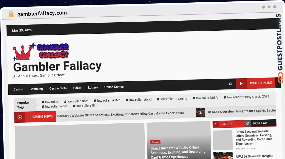 Publish Guest Post on gamblerfallacy.com