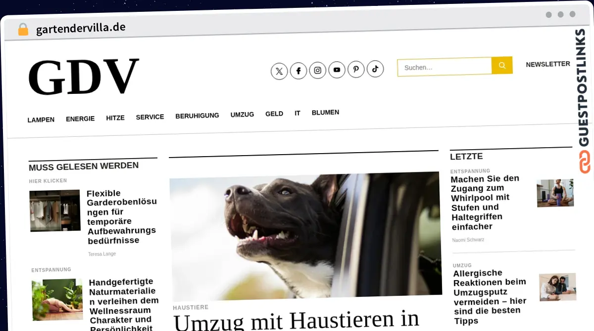 Publish Guest Post on gartendervilla.de