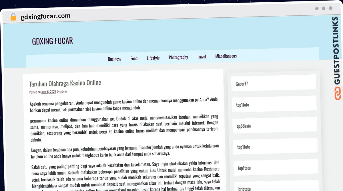 Publish Guest Post on gdxingfucar.com