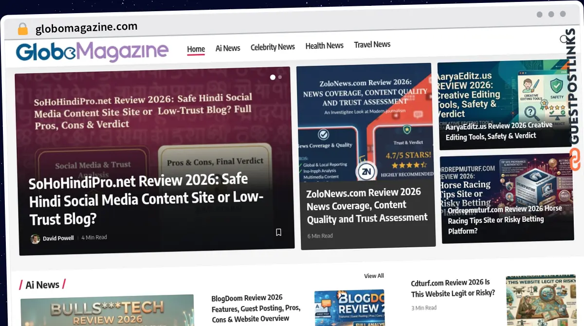 Publish Guest Post on globomagazine.com