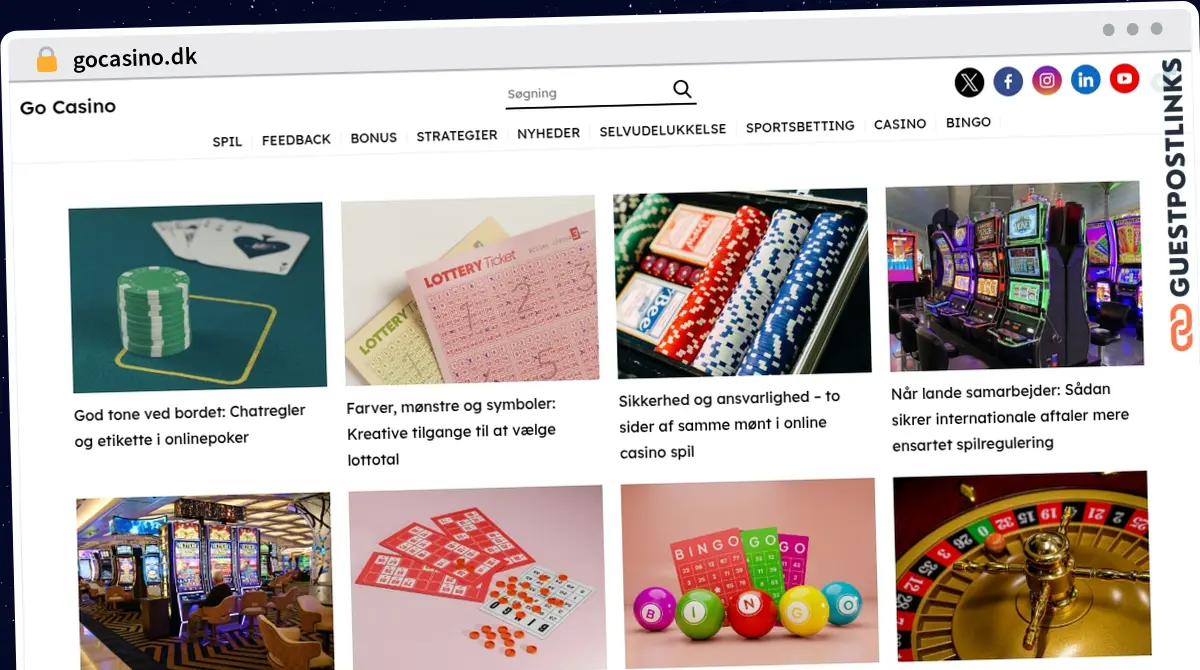 Publish Guest Post on gocasino.dk