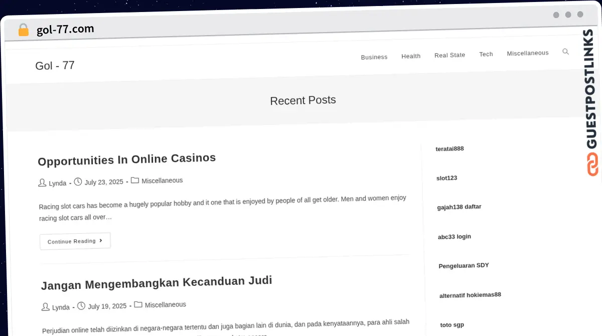 Publish Guest Post on gol-77.com