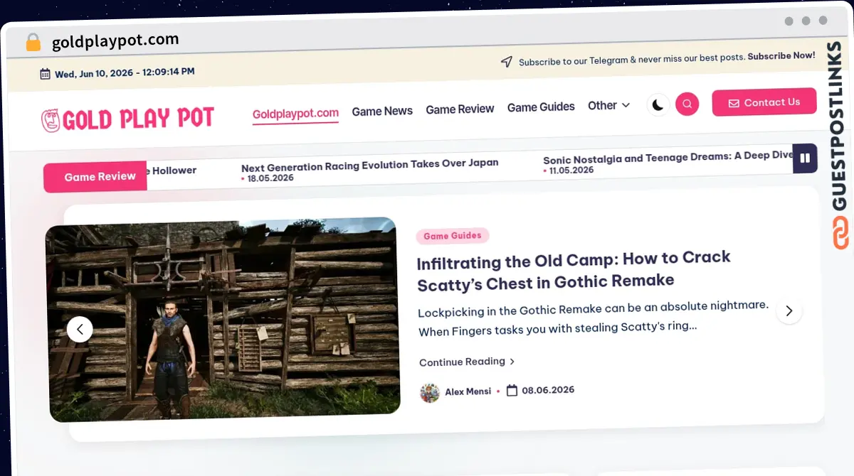 Publish Guest Post on goldplaypot.com