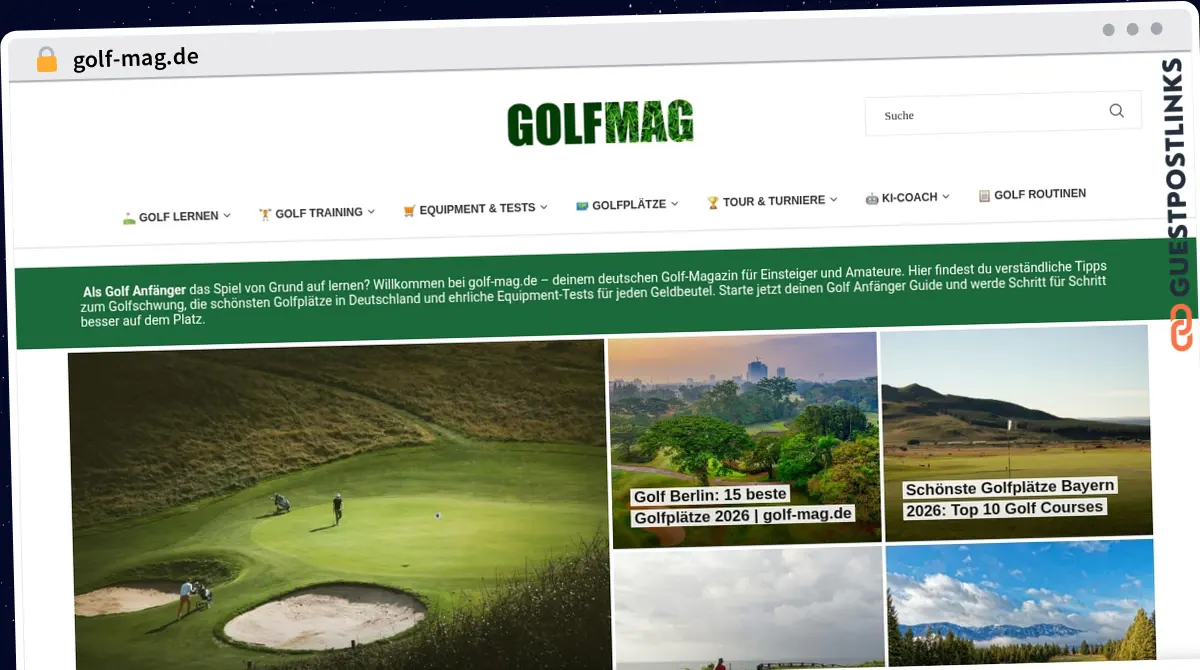 Publish Guest Post on golf-mag.de