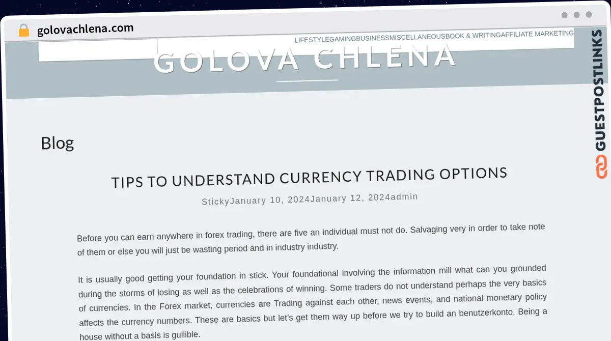 Publish Guest Post on golovachlena.com