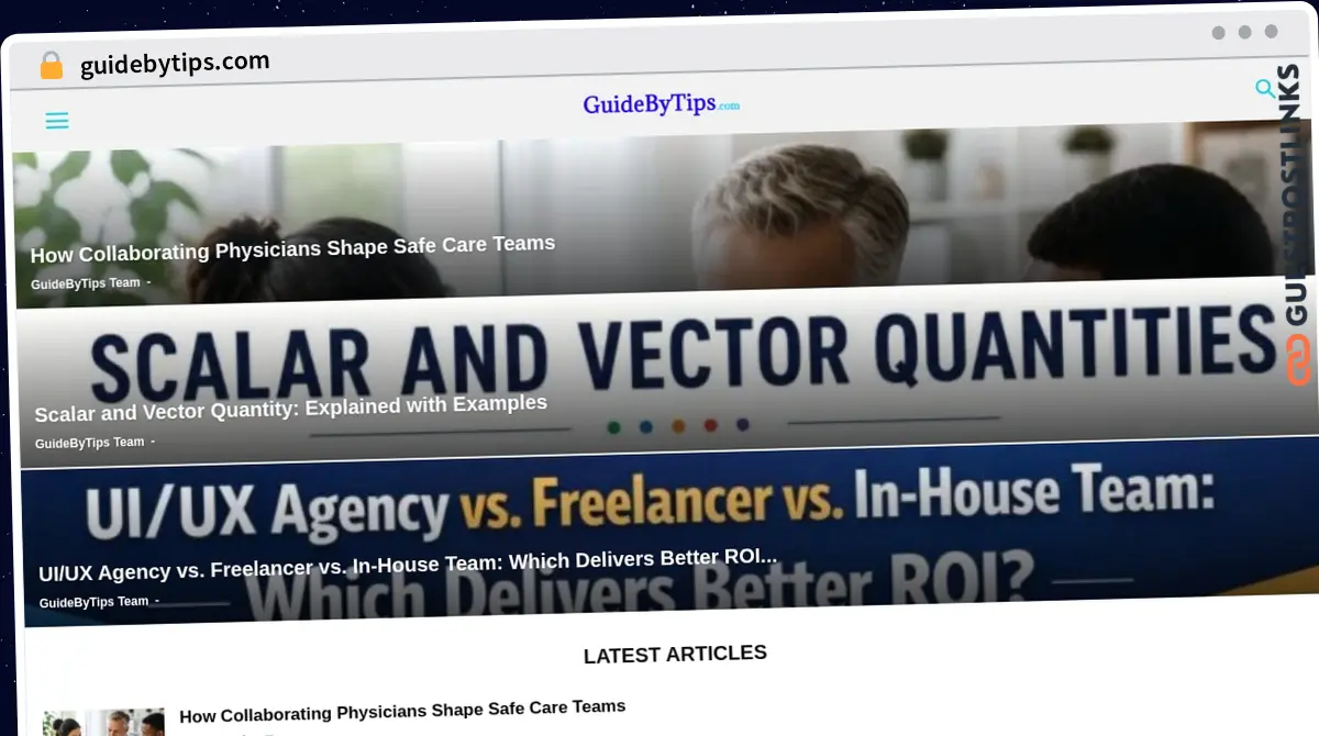 Publish Guest Post on guidebytips.com