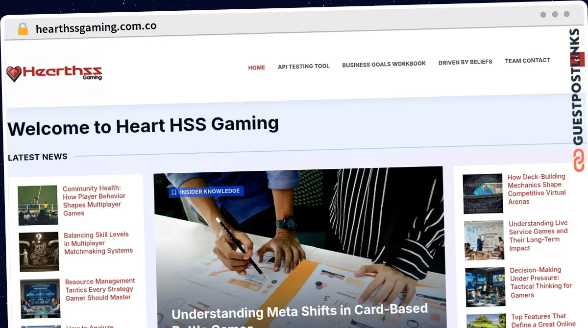 Publish Guest Post on hearthssgaming.com.co
