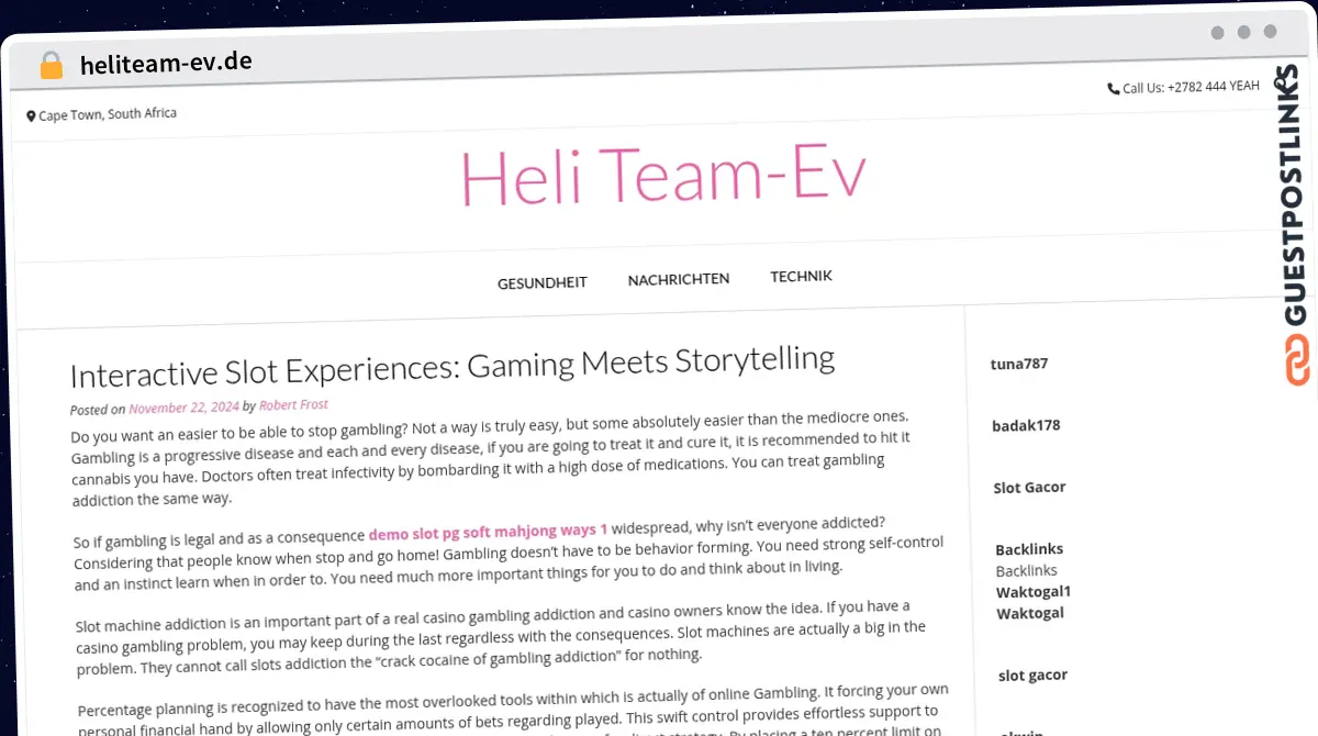 Publish Guest Post on heliteam-ev.de