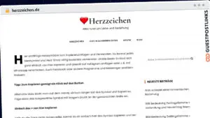 Publish Guest Post on herzzeichen.de