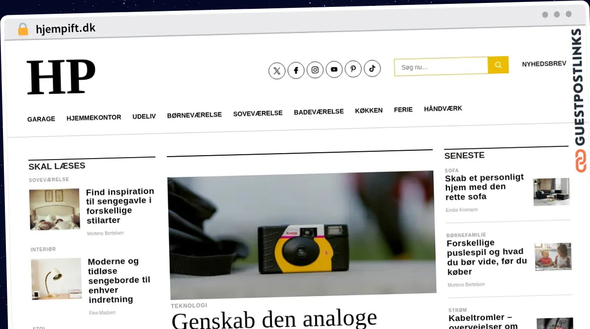 Publish Guest Post on hjempift.dk