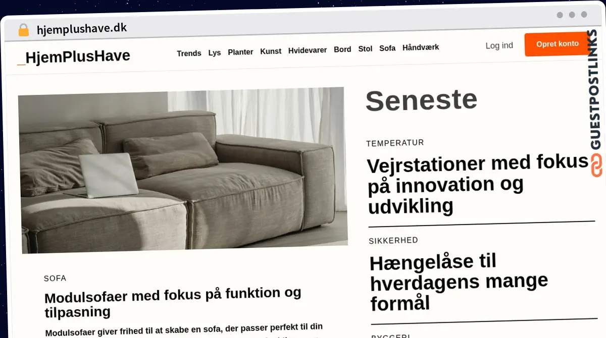Publish Guest Post on hjemplushave.dk