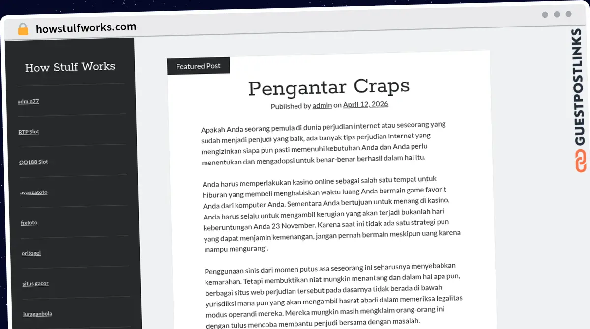 Publish Guest Post on howstulfworks.com