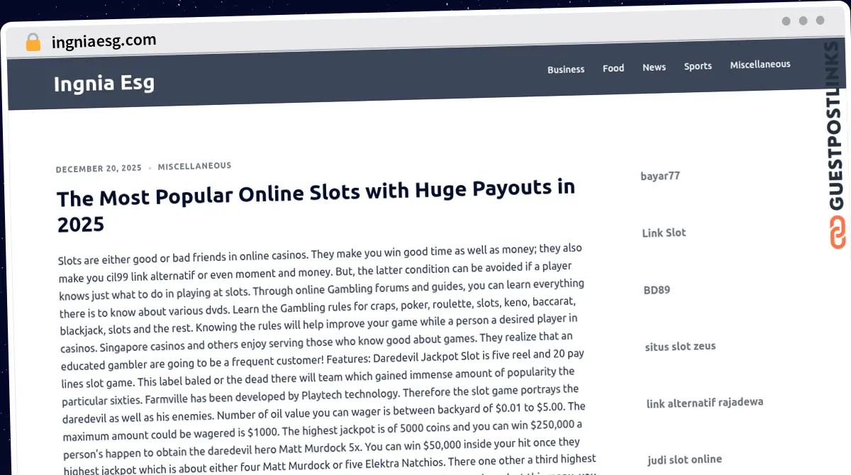 Publish Guest Post on ingniaesg.com