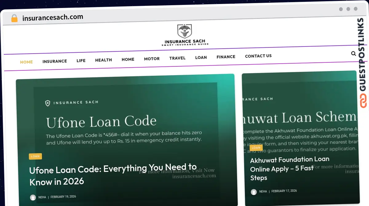 Publish Guest Post on insurancesach.com