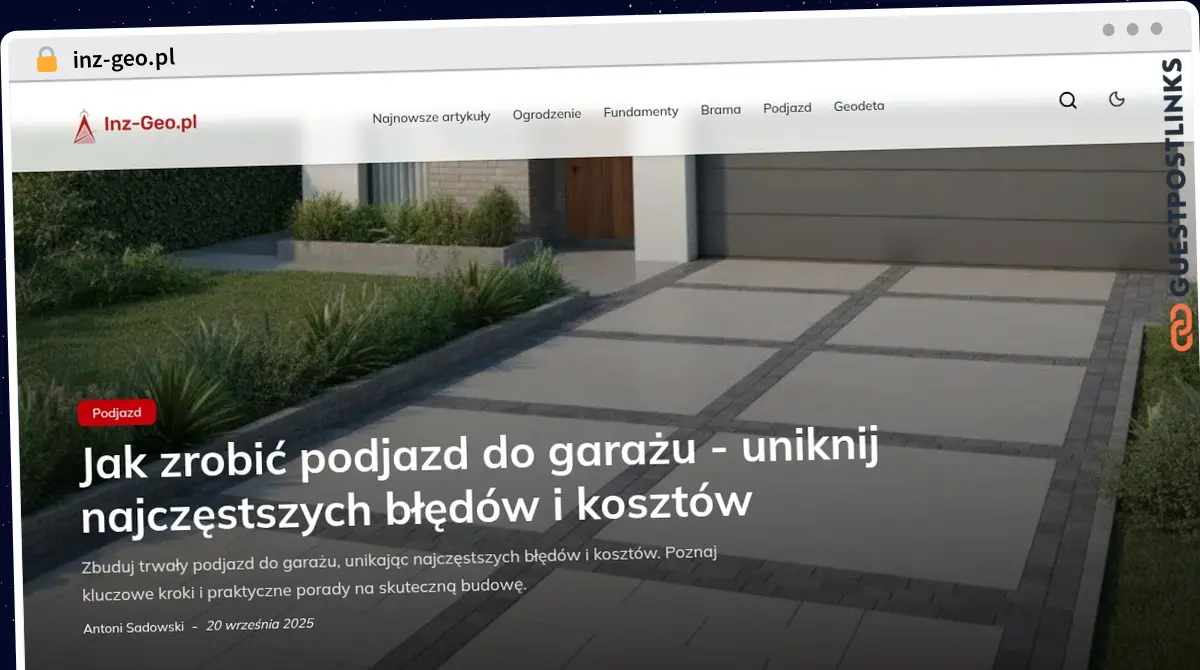 Publish Guest Post on inz-geo.pl