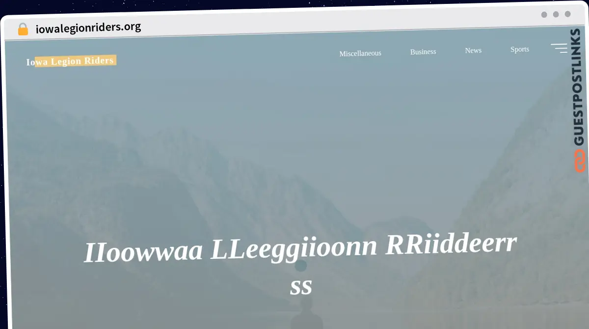 Publish Guest Post on iowalegionriders.org