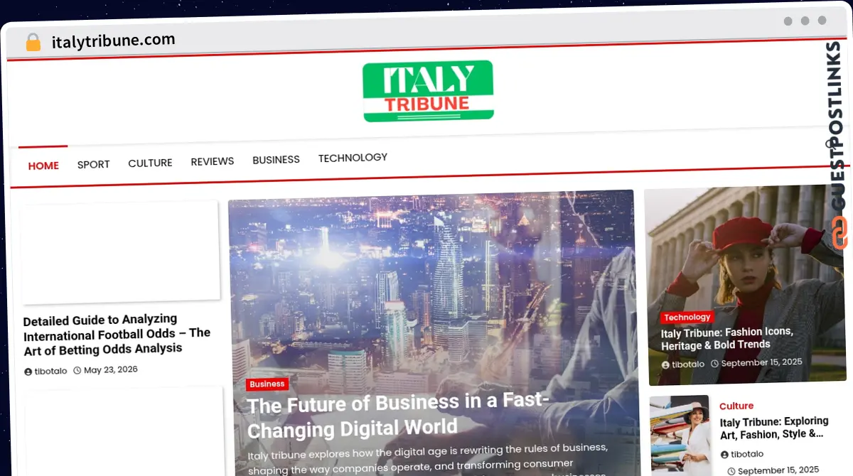 Publish Guest Post on italytribune.com