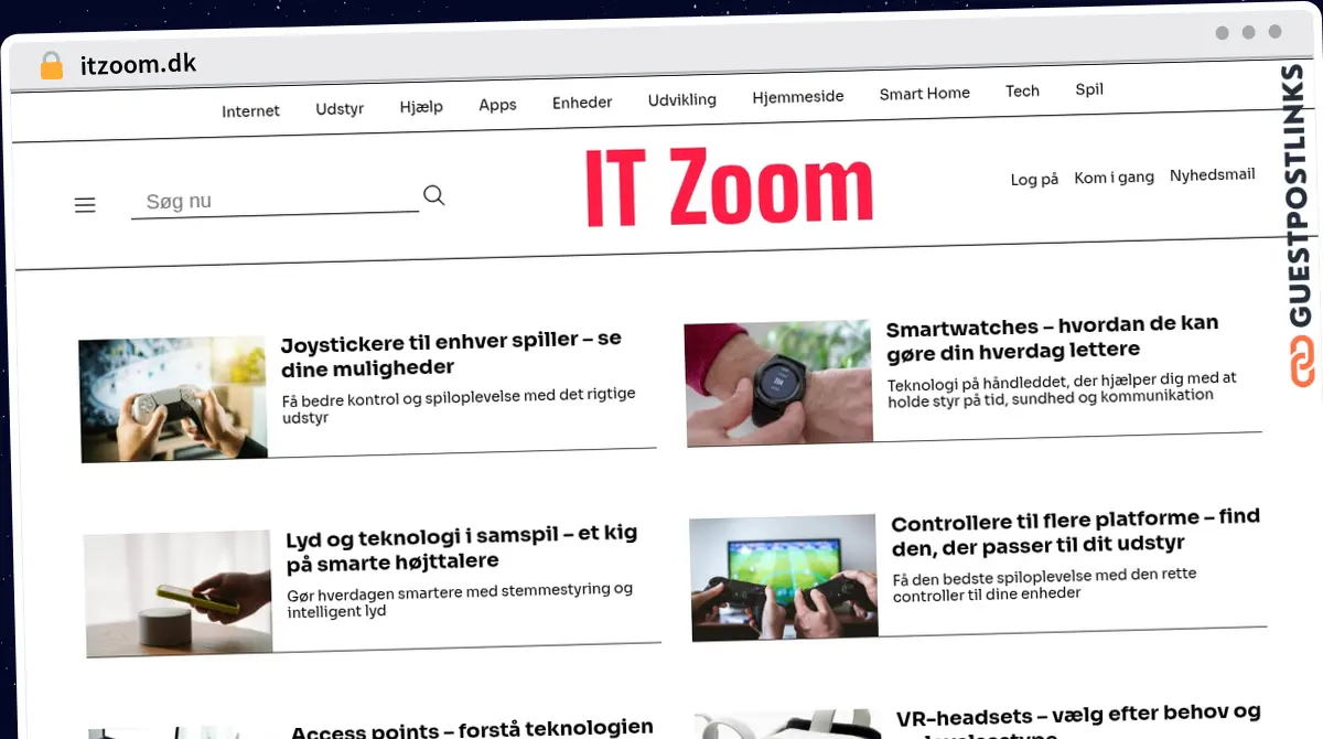 Publish Guest Post on itzoom.dk