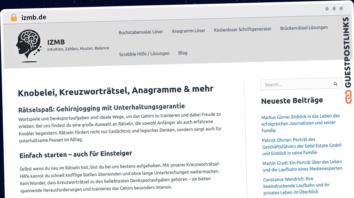 Publish Guest Post on izmb.de
