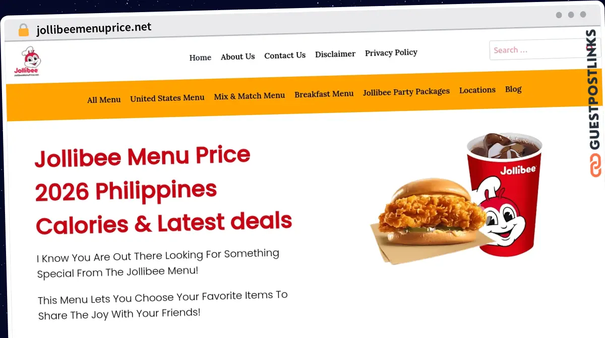 Publish Guest Post on jollibeemenuprice.net