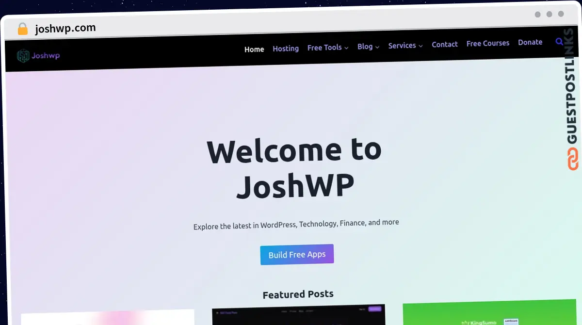 Publish Guest Post on joshwp.com