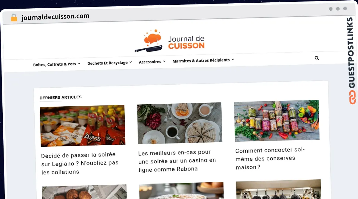 Publish Guest Post on journaldecuisson.com