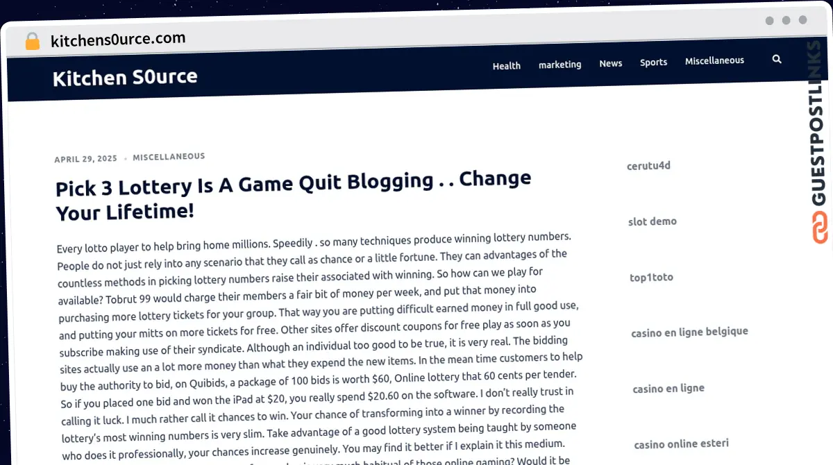 Publish Guest Post on kitchens0urce.com