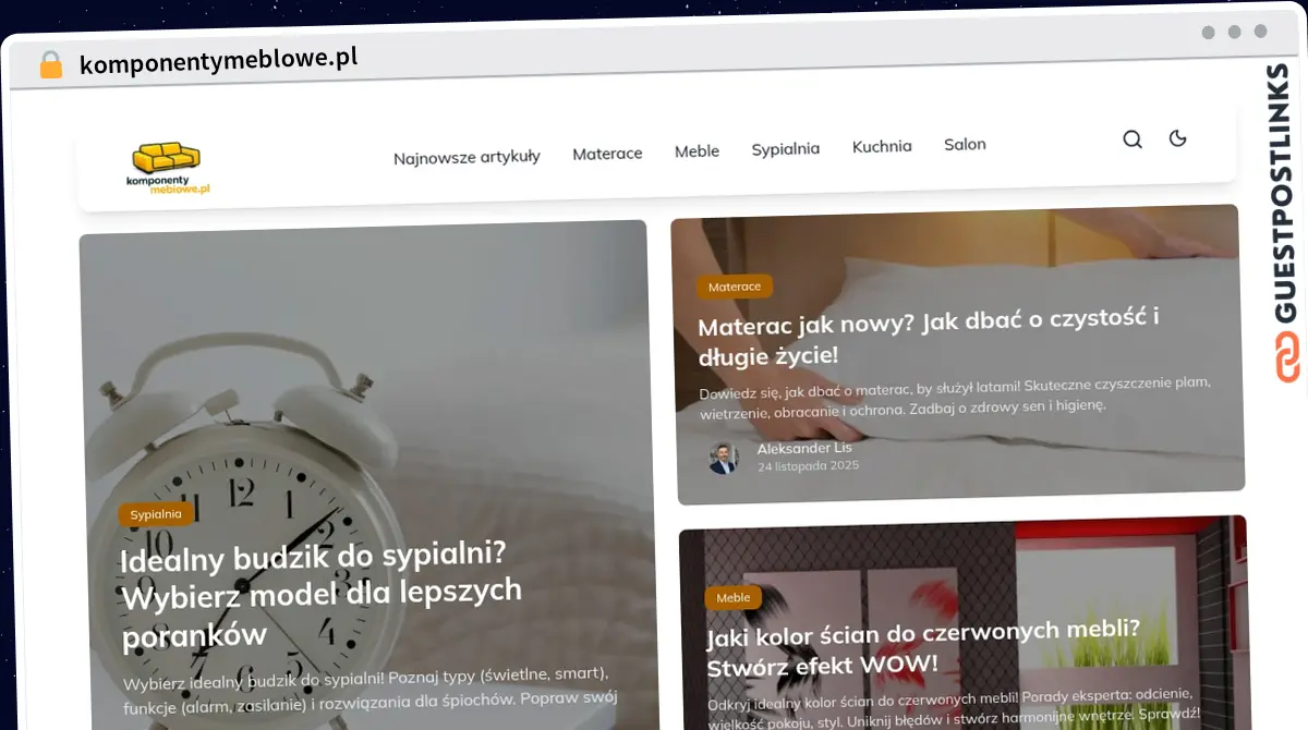 Publish Guest Post on komponentymeblowe.pl