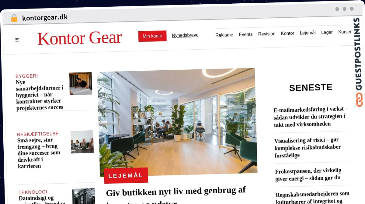 Publish Guest Post on kontorgear.dk